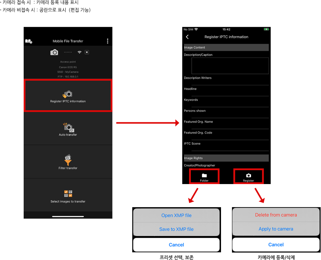 IPTC 정보의 편집・등록