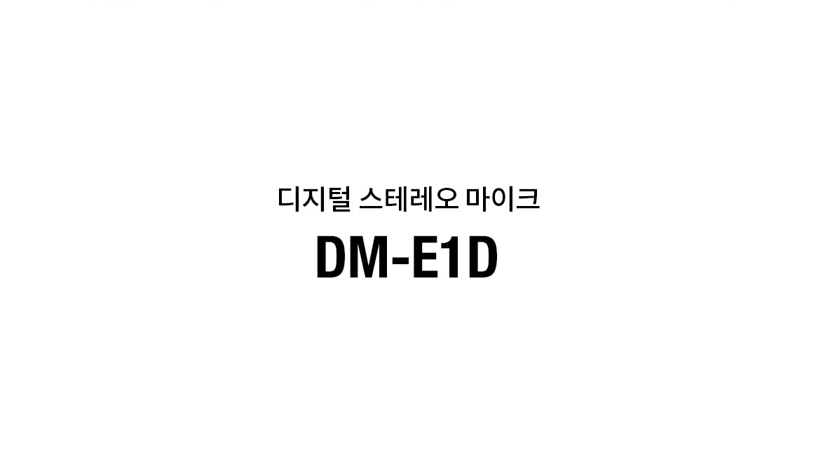 디지털 스테레오 마이크 DM-E1D
