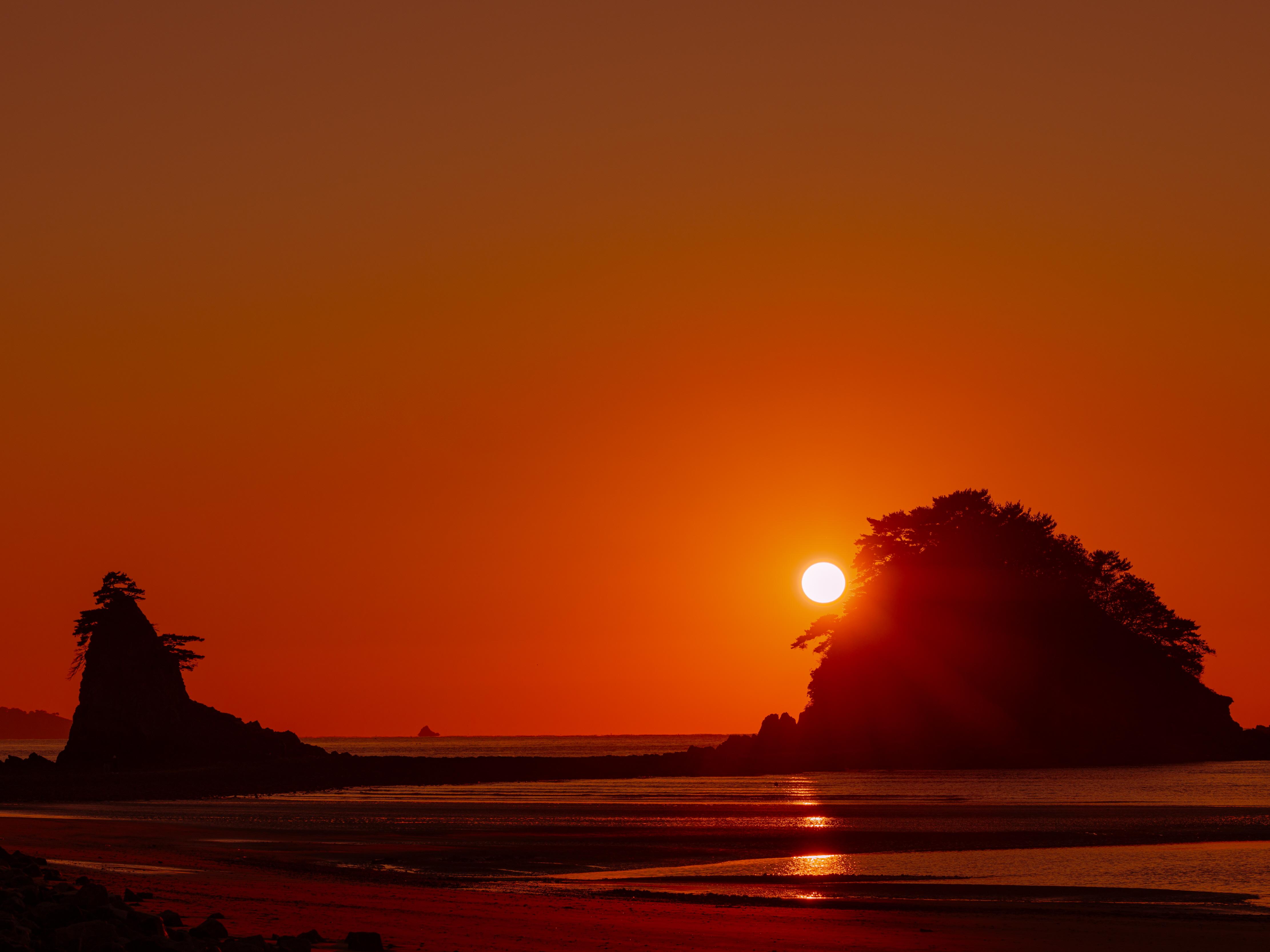 태안 - 꽃지 해변의 일몰