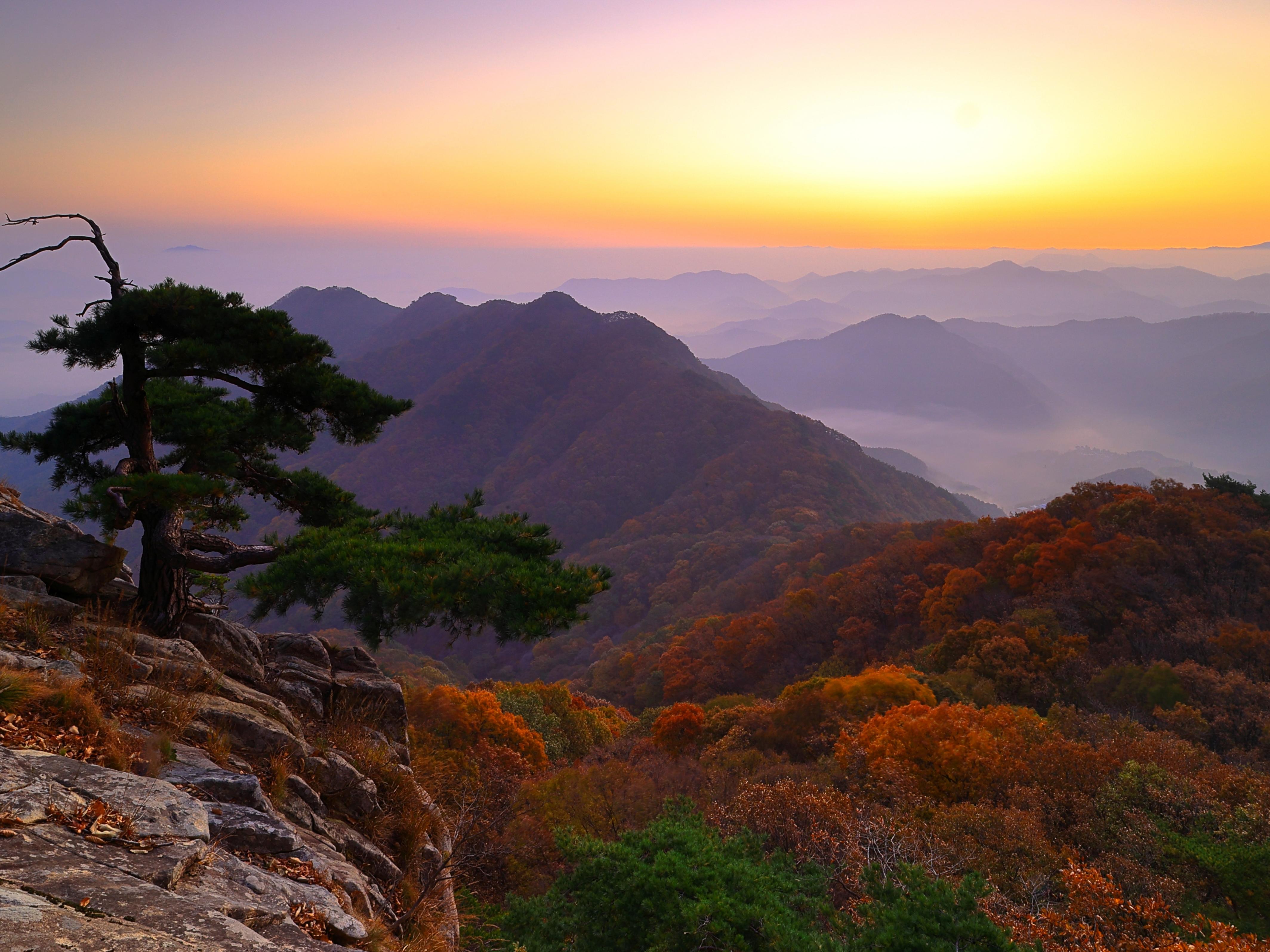 단풍으로 물든 대둔산