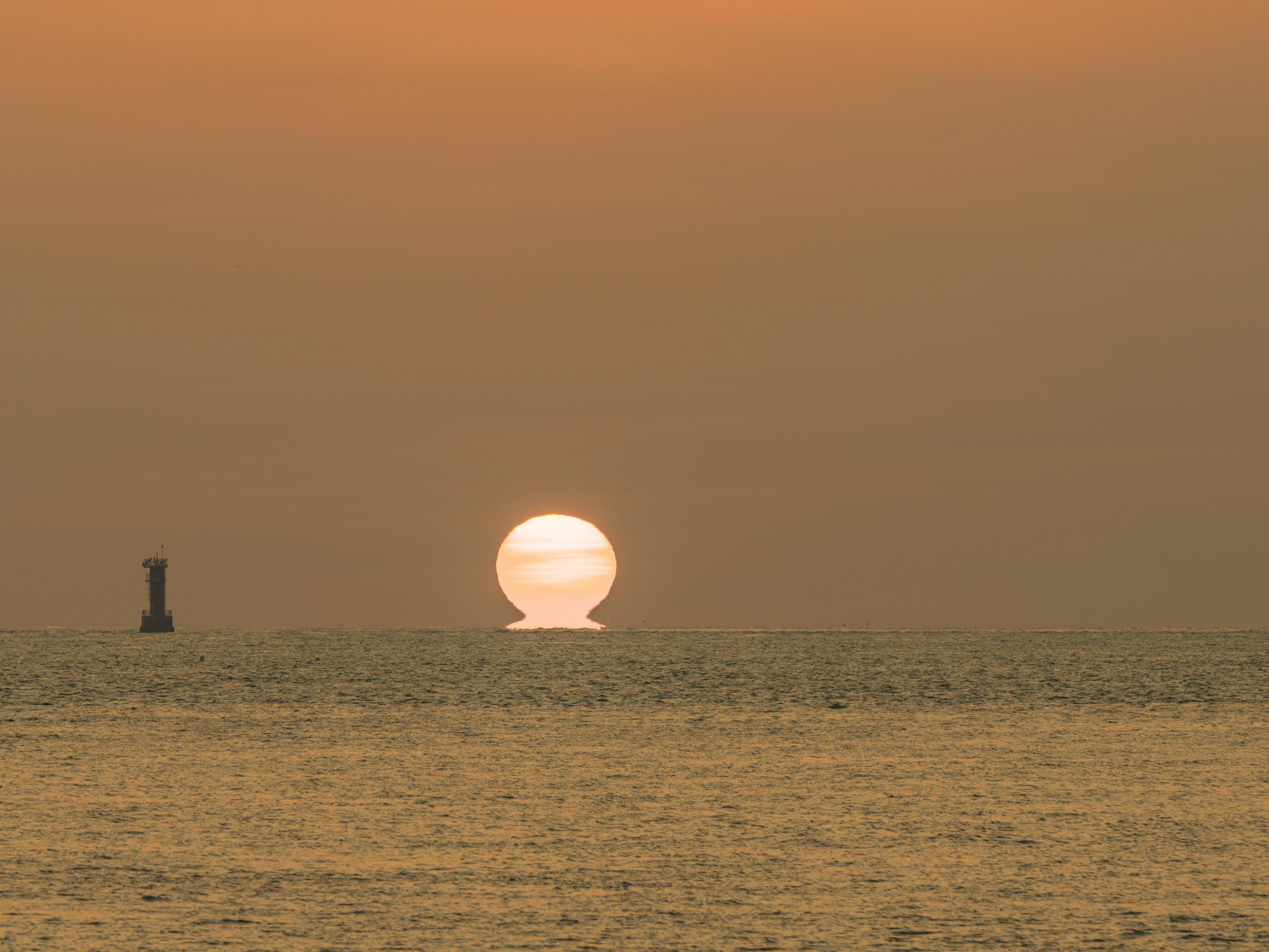서산 코끼리 바위 오메가 일몰