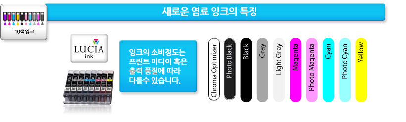 염료 잉크의 특징 예시 이미지 입니다.