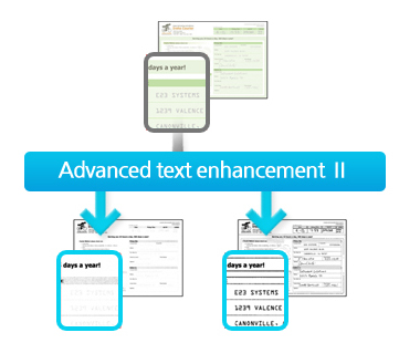 2종류의 text enhancement 모드에 대한 이미지입니다
