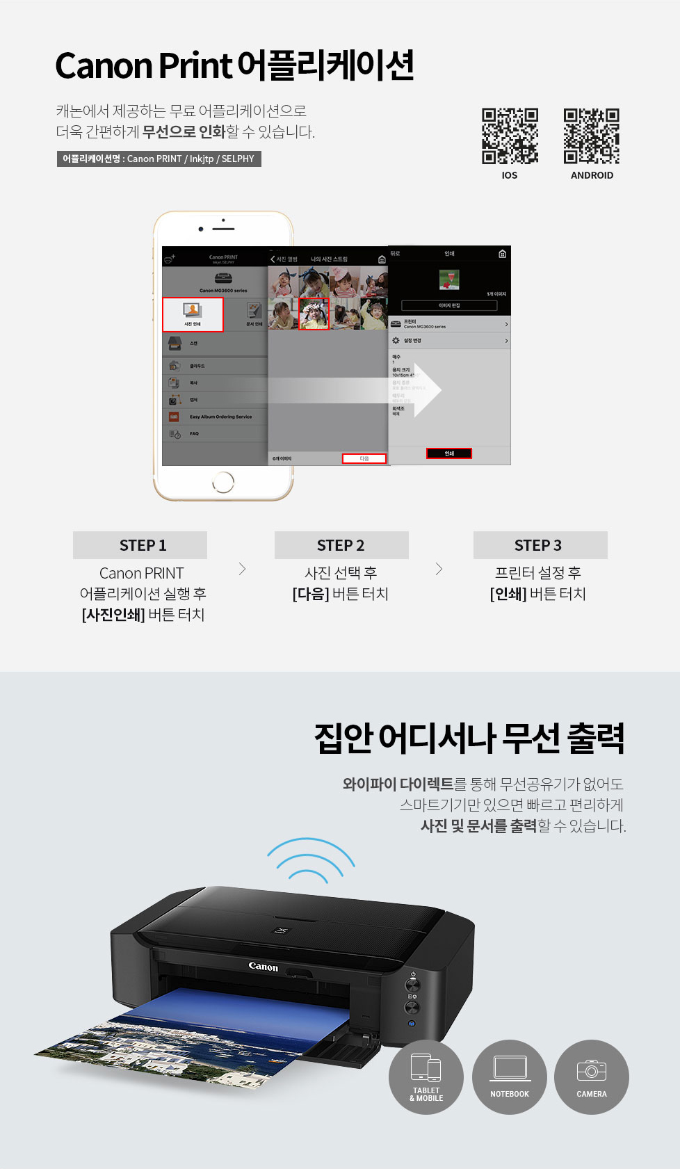 무선 출력 설명 이미지입니다. 