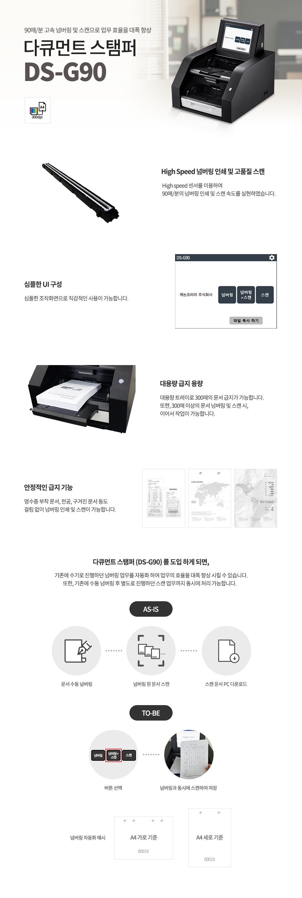 DS-G90 제품 특징 설명